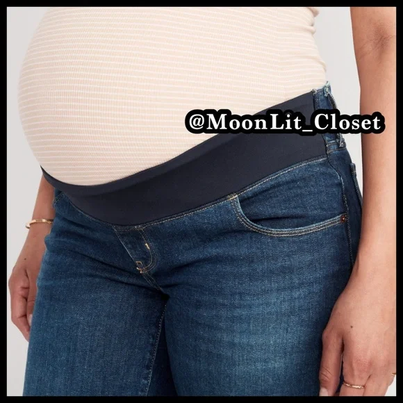 Old Navy Maternity Front Low-Panel OG Loose Jeans Size 8 Long Color โSheldonโ - Picture 3 of 3